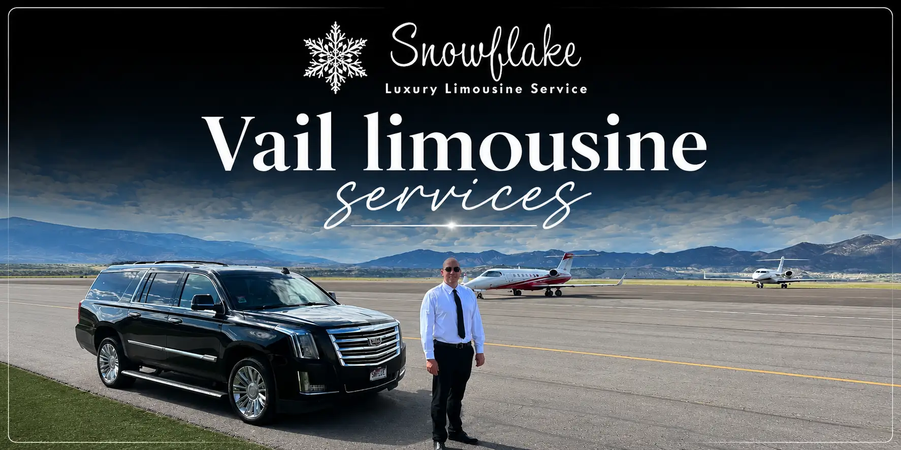 Luxury SUV providing reliable Vail limousine services for mountain transportation