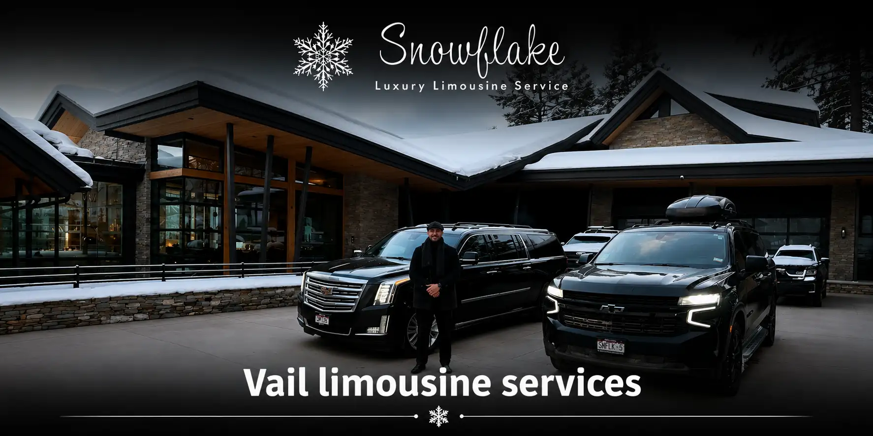 Luxury executive SUV providing Vail limousine services for business meetings