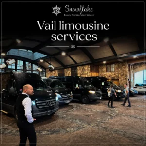 Executive black limousine representing trusted Vail limousine services in Colorado