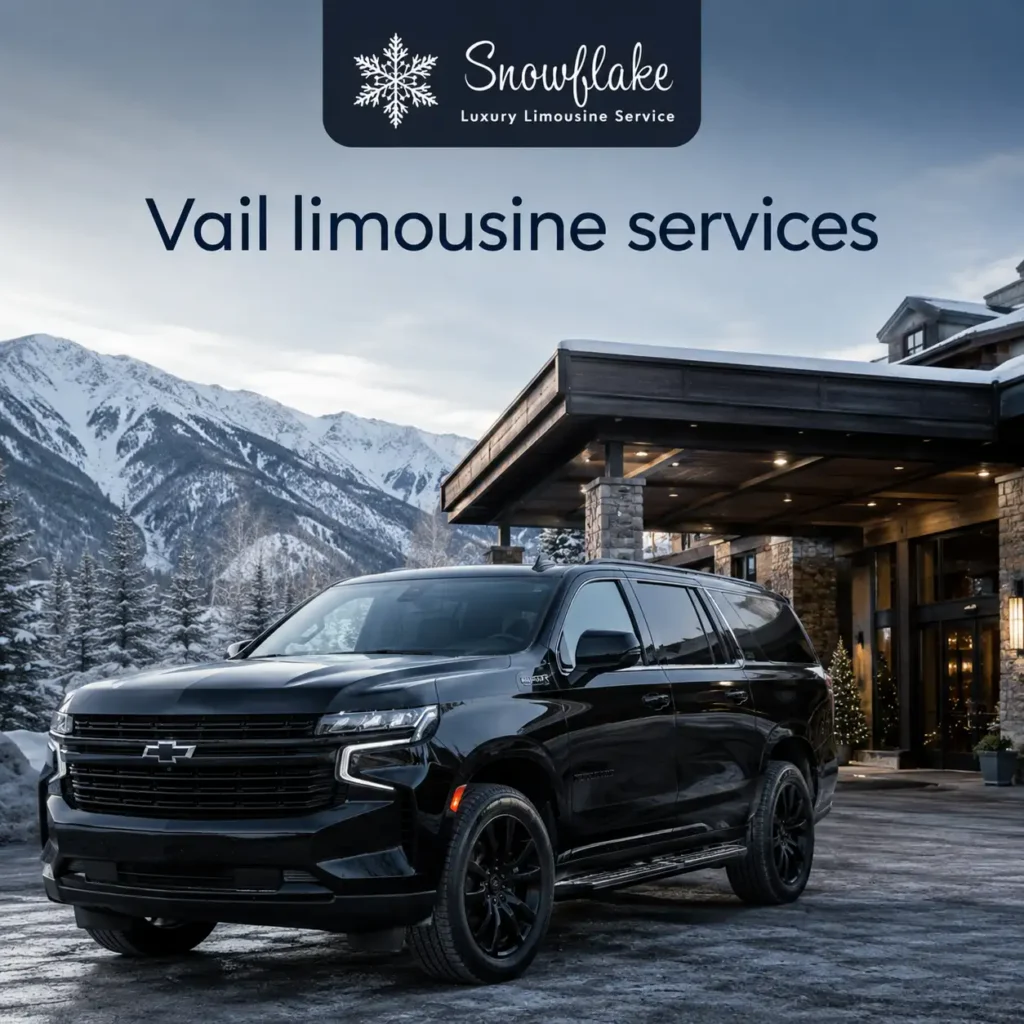 Snowflake Limo luxury vehicle for a stylish Vail weekend getaway