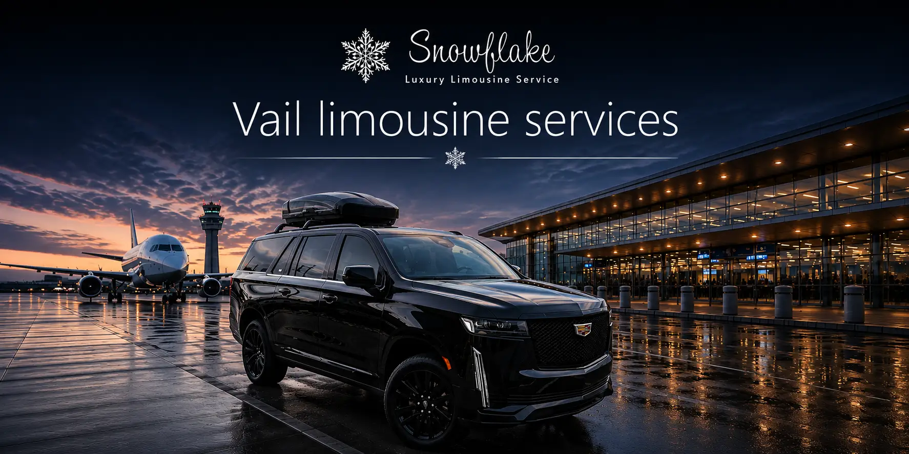 Executive business traveler using Vail limousine services for corporate transportation