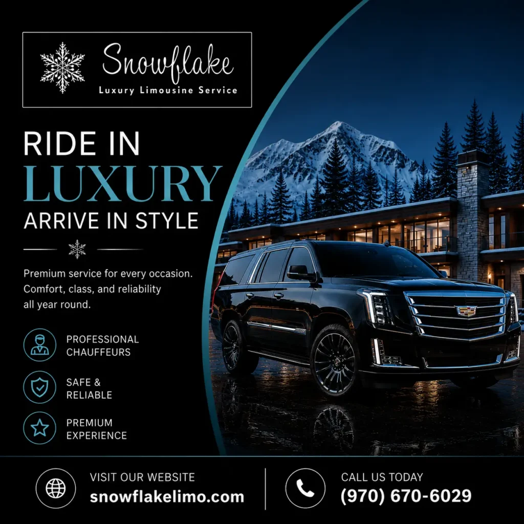 Premium Vail limousine services with luxury SUVs and executive vehicles in Vail